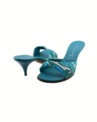 Casadei Kitten Sequin Heels (38.5)