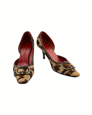 Celine Pumps aus Ponyfell in Leo-Optik