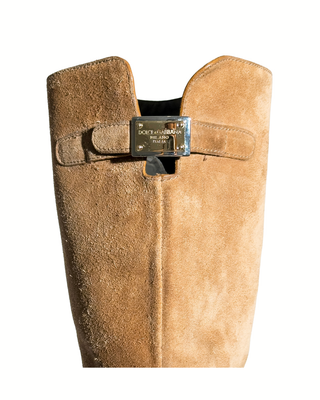 Dolce & Gabbana Wildleder-Boots in Camel (39)