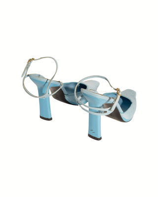 Casadei Pumps in Eisblau aus Ponyhaarleder mit 11 cm Absatz