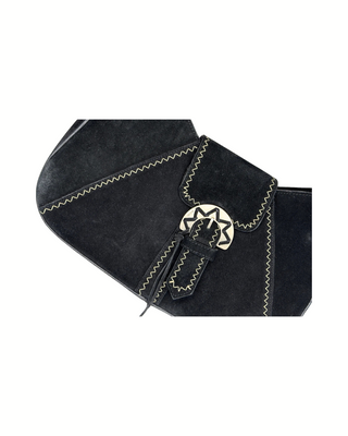 Casadei Bag Black with White Contrast Stitching